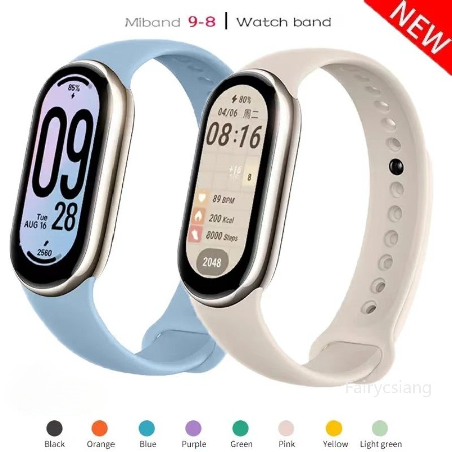Không có đồng hồ Dây đeo thể thao cho Xiaomi Mi Band 10 9 8 NFC Thay thế Miband 7 6 5 4 3 Vòng đeo tay silicon Dây đeo đồng hồ Phụ kiện