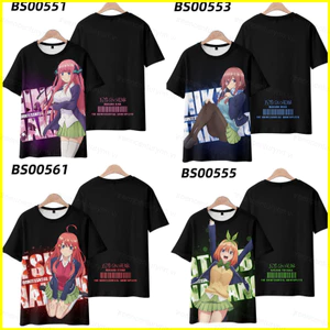 Gn The Quintuplets Áo Thun Anime Cosplay Tee Nakano Miku Harajuku 3d Áo Sơ Mi Tay Ngắn Áo Plus Size N