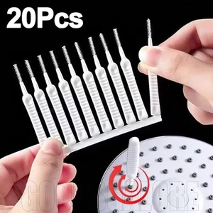 Bộ cọ rửa vòi hoa sen Mini 10 / 20 / 30 | Lông Nylon cho dụng cụ làm sạch đầu vòi hoa sen & khe hở bồn rửa - Tay cầm bằng Polypropylen bền