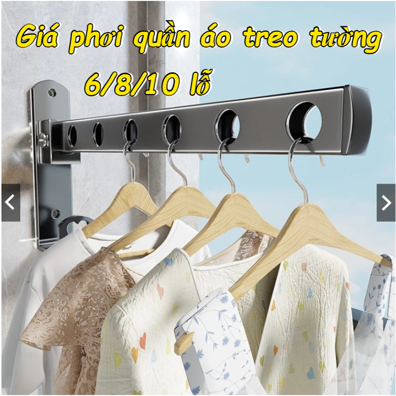 Giá phơi quần áo treo tường,Giàn Phơi,Thanh Treo Quần Áo Gấp Gọn Thông Minh,Hợp Kim Nhôm Giàn Phơi