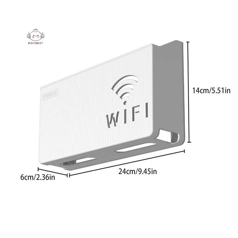 Maybest Bins Hộp định tuyến treo tường Bảng điều khiển trang trí phương tiện văn phòng Hộp Wifi Wifi Hộp lưu trữ không dây Giá đỡ Giá treo kệ treo tường {VN}