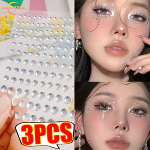 Miếng dán hình xăm dùng một lần Trang sức mặt 3D Nhãn dán trang trí kim cương giả - DIY Eyes Face Body Makeup Art Crafts Phụ kiện