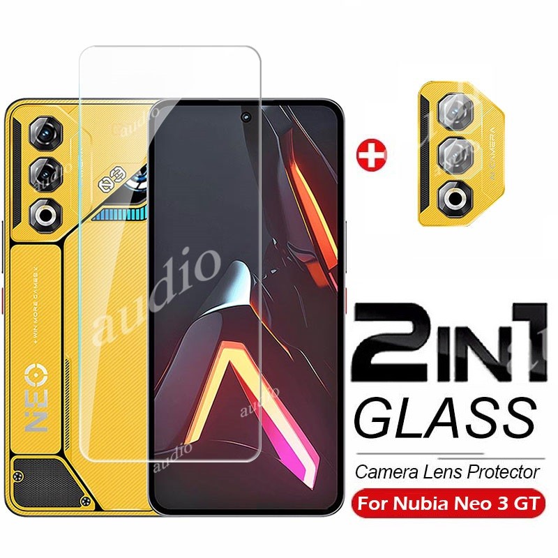 Nubia NEO 5 GT 5G Nubia Neo 3 GT 5G 2In1 Kính Cường Lực Bảo Vệ Toàn Màn Hình Phim Có Bảo Vệ Ống Kính Máy Ảnh Cho ZTE Nubia Neo 3 GT 3GT 5G Điện Thoại Bảo Vệ Màn Hình Phim Dành Cho ZTE Nubia Neo3 GT 5G