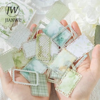 Jianwu Ren Đêm Series Vintage Hoa Biên Giới Rỗng Phong Cảnh Cắt Dán Trang Trí Chất Liệu Giấy Sáng Tạo Rác Tạp Chí Văn Phòng Phẩm