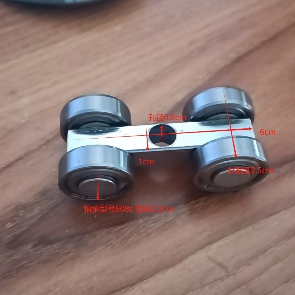 C30 Cửa Gấp Chịu Lực Cao Cửa Trượt Vòng Bi Bánh Xe Treo Đường Ray Cửa Trượt Vòng Bi 100kg Đường Ray Treo YTHR