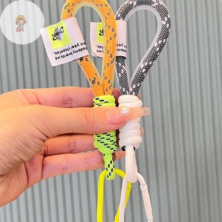 TWE Dây Màu Huỳnh Quang Dây Đeo Điện Thoại Lưới Landyard Cho Túi Dải Keycord Quần Phụ Kiện Móc Khóa VN