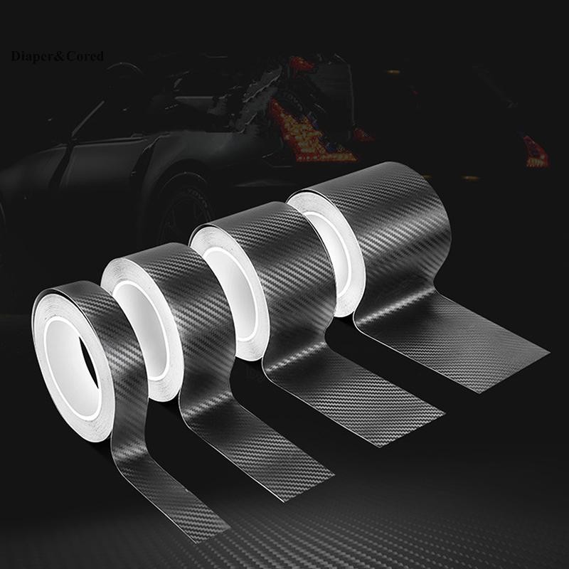 DIAPER & CORED 3D Sợi Carbon Xe Miếng Dán DIY Dán Bảo Vệ Dải Cửa Tự Động Sill Gương Bên Chống Băng Chống Thấm Nước Bảo Vệ Phim YTH