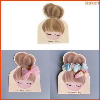Kra 100 Gói Barrettes Đóng Gói Thẻ Giấy Dễ Thương Nhỏ Bé Gái Hiển Thị Thẻ DIY Kid Phụ Kiện Tóc Bán Lẻ Giá Đỡ La