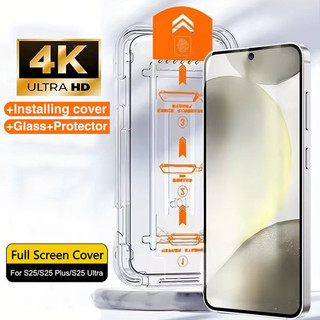 Kính Cường Lực Full Cover Cho Samsung Galaxy S25 S24 S23 S22 S21 Plus S25 Ultra S24FE S23FE S20FE Chống Bụi Quyền Riêng Tư Chống Gián Điệp Cài Đặt Màn Hình Một Nhấp