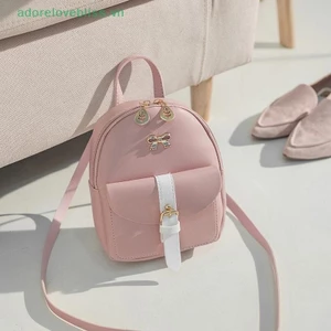 THÊM Ba Lô Nữ Ba Lô Da Dễ Thương Duyên Dáng Bagpack Túi Đi Học Nhỏ Cho Bé Gái Nơ Lá Rỗng BSS