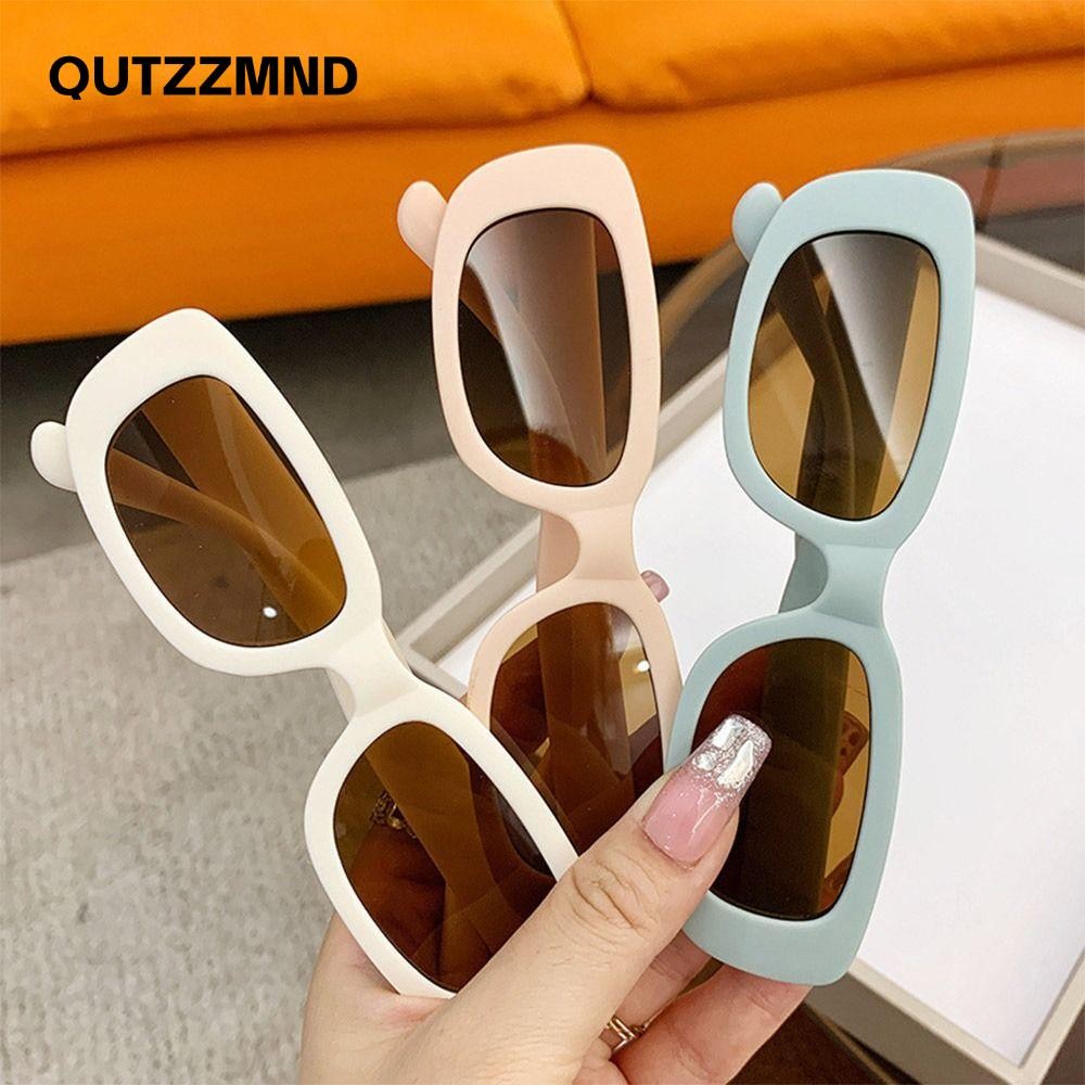 QUTZZMND Kính râm hình chữ nhật cho trẻ em, Kính chống nắng ngoài trời dành cho trẻ em Kính râm khung hình bầu dục, Kính mắt chơi dễ thương cho bé trai và bé gái