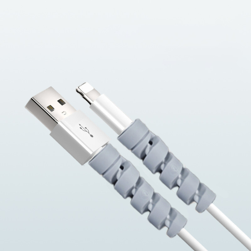 ST2 Đa Năng Dòng Dữ Liệu Silicon Bảo Vệ Tay Dây Màu Xoắn Ốc Chắc Chắn Bền Chống Vỡ