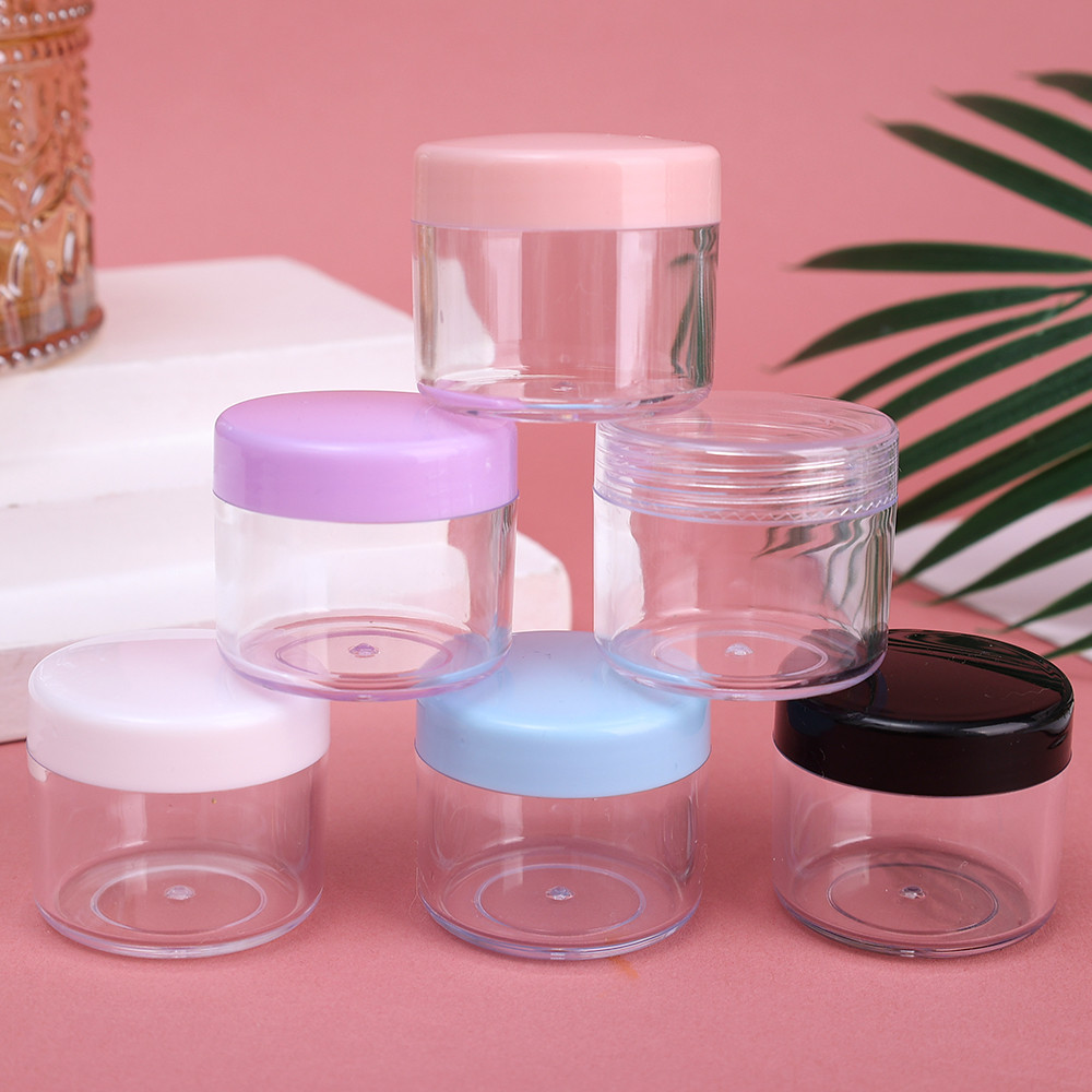 10 / 20g Travel Portable Eyeshadow Cream Lip Balm Jar - Chai trang điểm mỹ phẩm bằng nhựa rỗng trong suốt