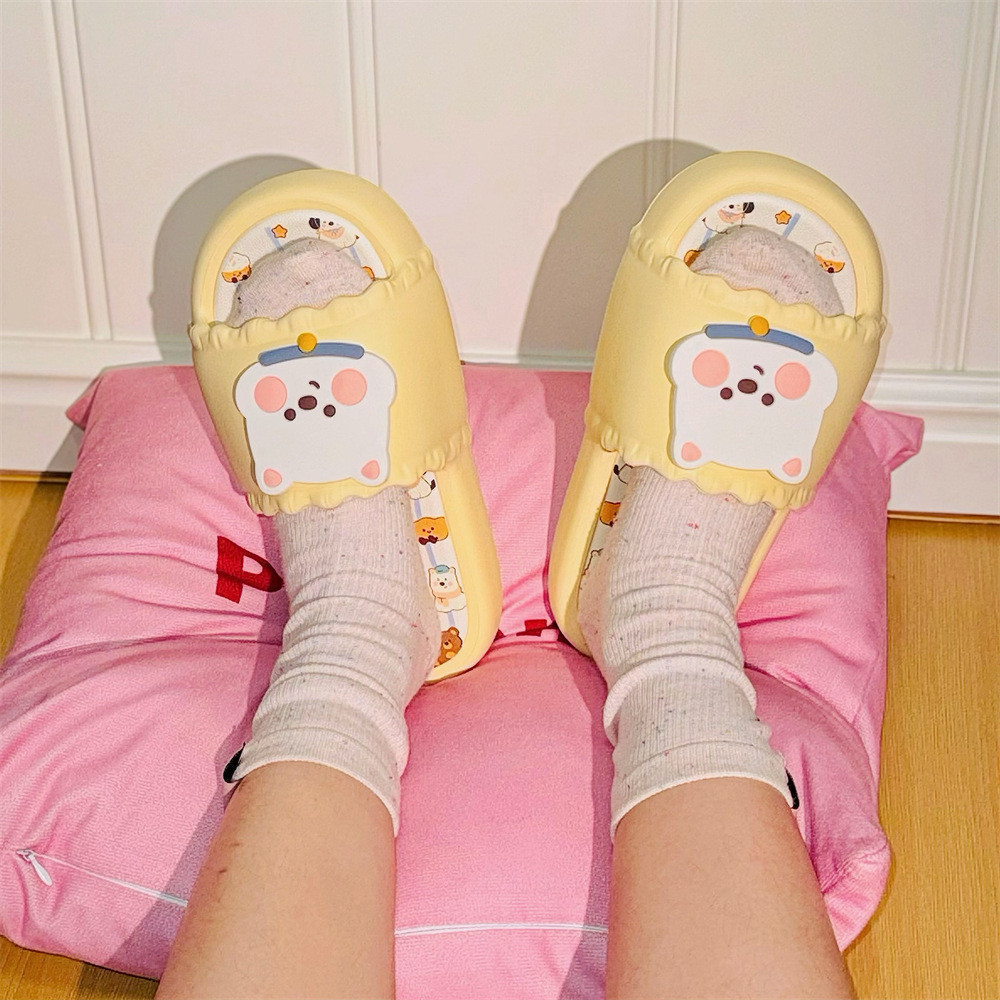 XIXITIAO Dép Chó Con Dễ Thương Mùa Hè Nữ Sinh Thời Trang Đế Mềm Nhà