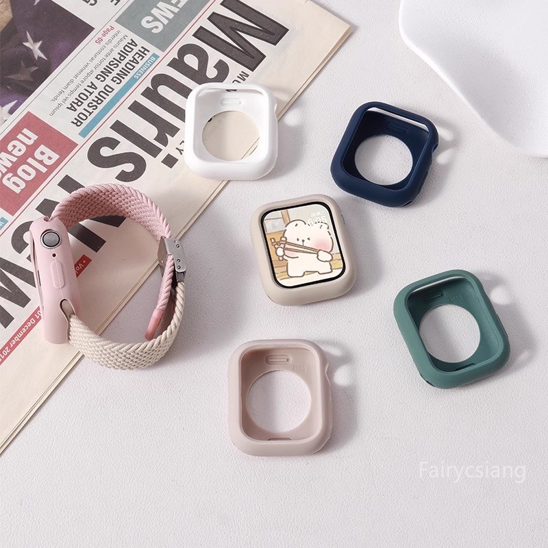 Kẹo Silicon Cho Apple Watch S11 Case Ultra 2 46mm 42mm 49mm 45mm 44mm 41 / 40mm Phụ Kiện Bảo Vệ Mềm Cho IWatch Series 10 9 8 Se 7 6 5 4 3