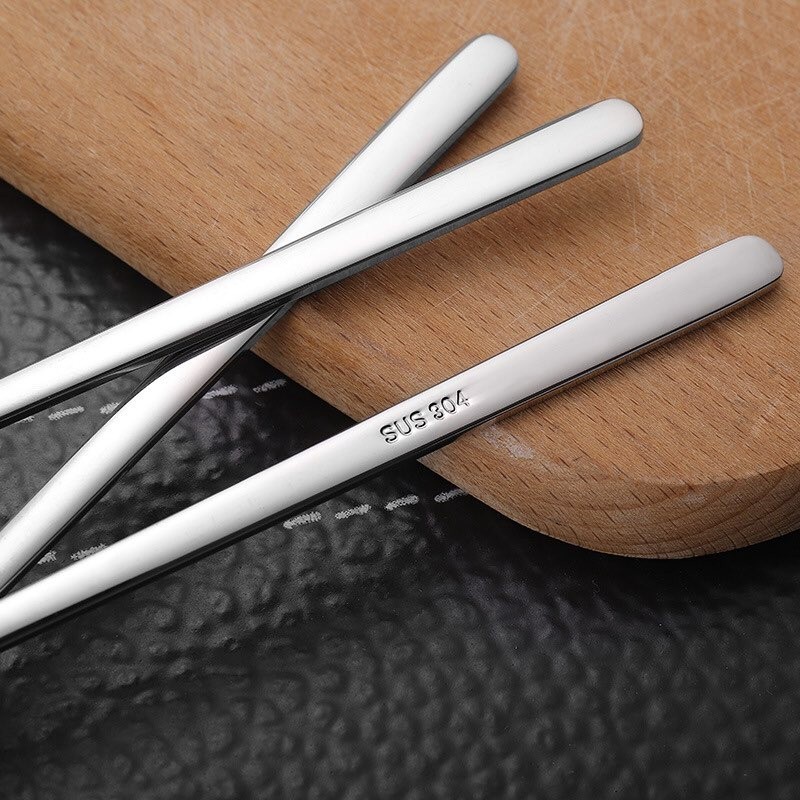 Muỗng Thìa Inox 304 Cán Dài - Uống Cà Phê, Sinh Tố, Cocktail.. Hàng Dày Dặn FE123