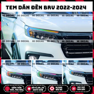 Tem dán đèn BRV 2022 - 2024, tem dán demi đổi màu trang trí xe, bền màu