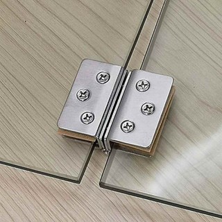 Bản lề inox cho cánh tủ kính dạng kẹp không khoét lỗ ALINE