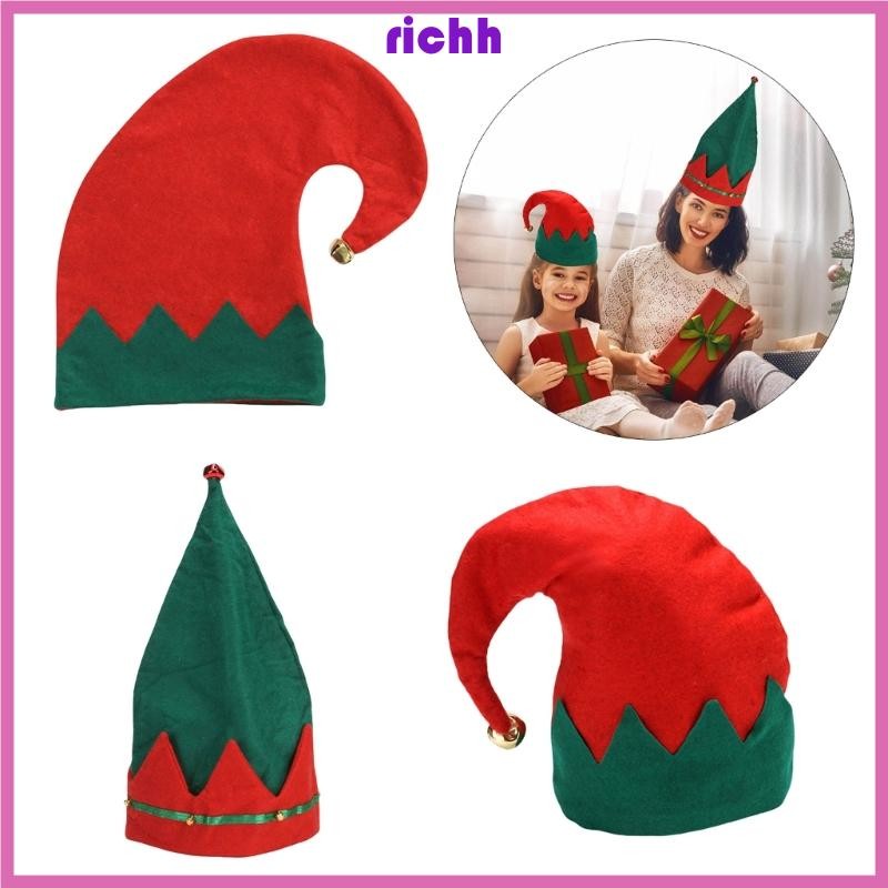 ⚝⚝Richh Vui Vẻ Yêu Tinh Mũ Có Chuông Unisex Beanies Nón Slouch Giáng Sinh Mũ Baggy Nón Slouch Beanies Mischievous El
