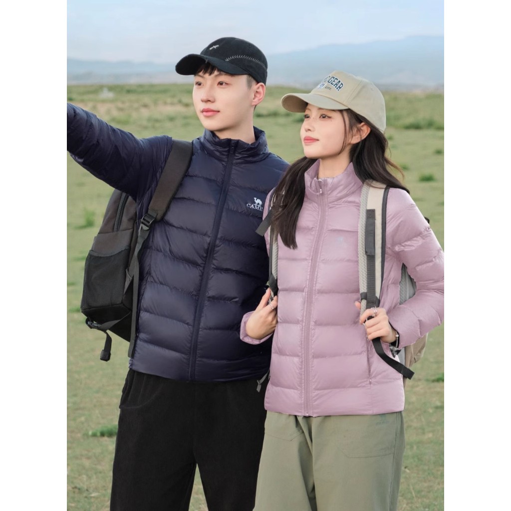 Ảnh Áo khoác CAMEL CROWN Light Down dành cho nam và nữ Cổ đứng Slim Fit Áo khoác dày ấm áp 3