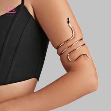 Maxrrh Punk Cuộn Rắn Xoắn Ốc Trên Cánh Tay Vòng Tay Vòng Tay Vòng Tay Nữ Trang Sức Ai Cập Xoay Rắn Cánh Tay Vòng Tay Vòng Tay Mới