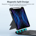 Bàn phím cảm ứng có đèn nền cho Xiaomi 7S Pro 12.4 6S Pro Pad 12.4 Pad 5 / 6 Pro 11 7 8 / 7 8 Pro 11.2 Redmi SE 11 Pad Pro 12.1 Bàn phím có thể tháo rời từ tính có giá đỡ bút chì — ảnh 3