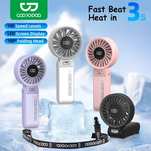 Quạt gấp 3 trong 1 GOOJODOQ 180° 100 cấp độ gió siêu mạnh di động