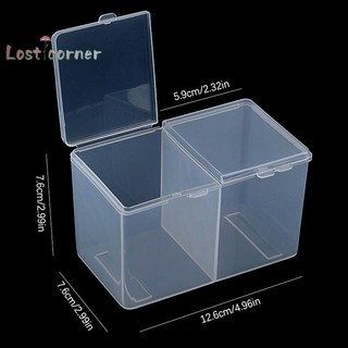 Lostcorner Cotton Miếng Dán Móng Tay Khăn Lau Trang Điểm Bàn Chải Sắp Xếp Hộp Bảo Quản Hộp Đựng Hộp Đựng Độc Lập Hai Phần Mới