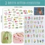 SMILE 2 tờ Giấy thêu, Đồ may vá DIY Giấy hòa tan trong nước đầy màu sắc, Thủ công may tay thủ công Thêu hòa tan Giấy chuyển