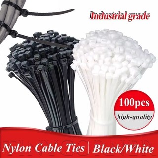 Dây buộc cáp Nylon tự khóa chịu được thời tiết nặng, 100 cái / túi 3x100mm & 3x150mm để quản lý cáp mạng văn phòng tại nhà