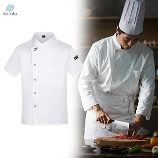 Áo khoác đầu bếp Áo khoác mùa hè Nút chụp bảo hộ lao động cho khách sạn Phục vụ nhà bếp