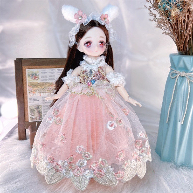 【SKISOPGO】Búp Bê Cỡ To, Búp Bê BJD 3D 30cm Có Khớp Cử Động Xinh Xắn, Búp Bê Mặt Anime Dễ Thương Cho Bé Gái