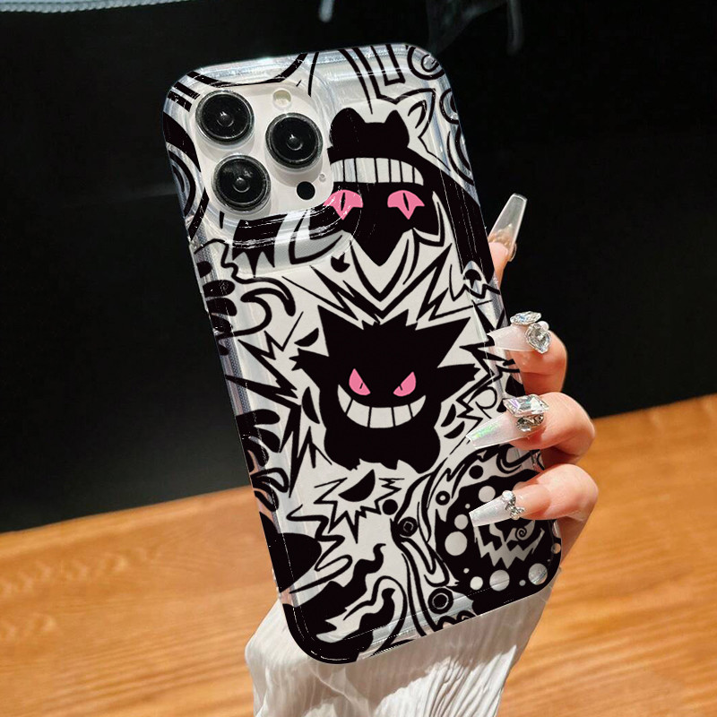 Dành Cho iPhone 11 16 14 15 12 13 Pro Max 16e 8 7 Plus XR X XS Max SE2020 2022 Anime Gengar Trong Suốt Mềm Chống Sốc