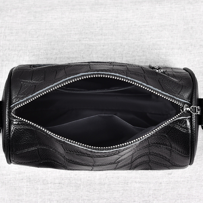 New Women's Genuine Leather Pillow Bag Crossbody Bag Autumn Winter Versatile Fashion Crocodile Pattern Large Capacity Shoulder Bag Trendy