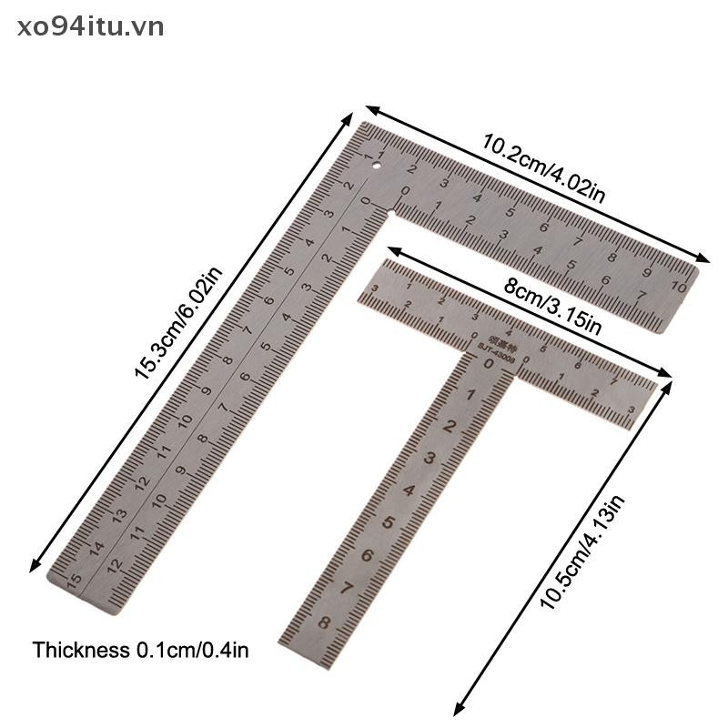 XOITU T / L Thước Vuông Đo Bố Trí Dụng Cụ Thép Không Gỉ Thước Góc Phải 90 Thước Xoay Đo Khung Xây Dựng Chính Xác VN