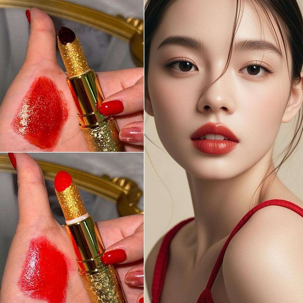 Son Môi Lấp Lánh Sáng Bóng Dưỡng Ẩm Nhấp Nháy Lâu Dài Và Sáng Lâu Dài Dễ Dàng Đỏ D1i1