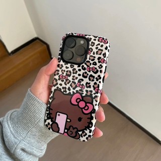 Ốp điện thoại 2 trong 1 in họa tiết báo đen KTcat tương thích với iPhone 15 Pro Max, Apple 16 14 Plus 11 / 12 / 13 Pro Max, vỏ bảo vệ chống sốc mới