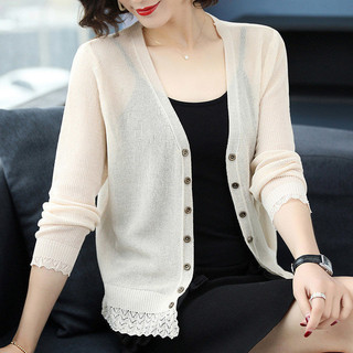 Áo khoác cardigan nữ lụa lạnh mỏng, tay ngắn, chống nắng, phong cách thời trang 2025