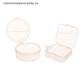 [savemoneyeveryday] Hộp Nhựa Cho Tam Giác / Tròn / Vuông Puff Bọt Biển Trong Suốt Túi Đựng Mỹ Phẩm Du Lịch Di Động [vn]