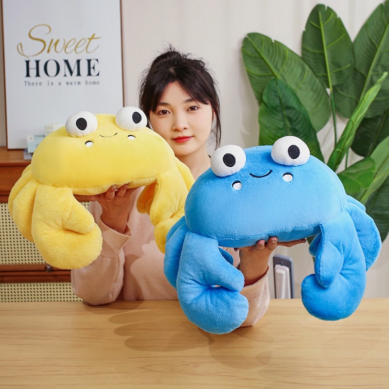 Rytanda Cua Sang Trọng Đồ Chơi Mô Phỏng Dễ Thương Búp Bê Cua Lớn Móc Khóa Động Vật Mềm Sofa Đệm Vui Vẻ Động Vật Biển Trẻ Em Đồ Chơi Nhẹ Nhàng Quà Tặng Sinh Nhật Quà Tặng Bạn Gái