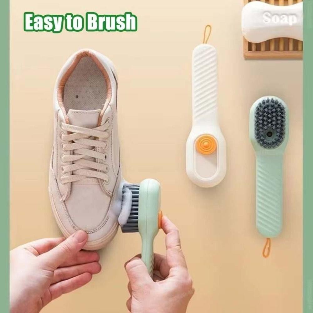 Bàn chải làm sạch AWNGD, Bàn chải giày dạng lỏng tự động có tay cầm dài, bền thêm chất lỏng thoải mái Bàn chải làm sạch đa chức năng Dụng cụ làm sạch gia dụng