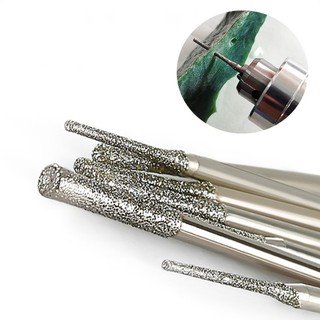 [Fuxin] 5 Mũi khoan phủ kim cương 0,8-2,5mm Chân 2,35mm cho thủy tinh Ngọc hổ phách