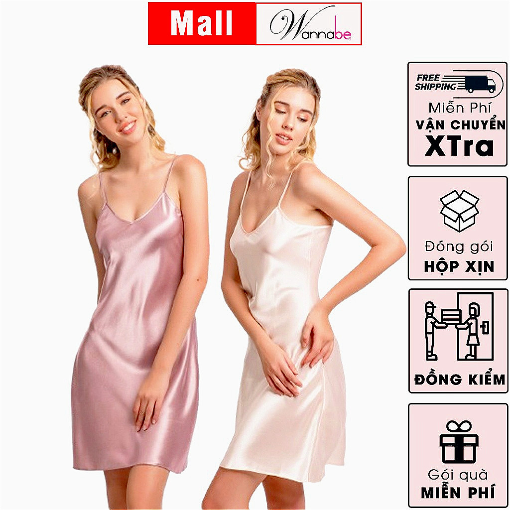 Kiểu dáng đầm ngủ 2 dây chữ A