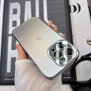 AG Nano Crystal Lens Acrylic Matte Phone Case Cho iPhone 11 12 13 14 15 16 Pro Max 14 Plus Ốp Lưng Thẩm Mỹ Chống Sốc Với Bảo Vệ Camera Vỏ Cứng iPhone 11 Full Cover