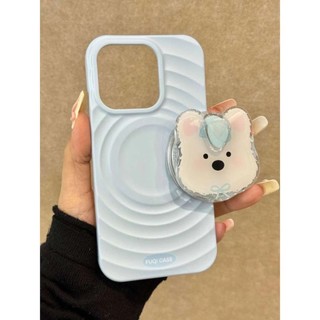 Ốp điện thoại di động giá đỡ xoay hình con chó dễ thương cho iPhone16 15 14 13 12 Pro Max Vỏ bảo vệ camera chống sốc Vỏ cứng chống rơi