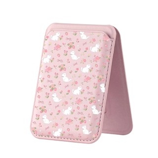 Ví họa tiết hoa dại màu đỏ cho iPhone 16 15 14 13 12 pro Max 16Plus Giá đỡ điện thoại thẻ cho vỏ bỏ túi