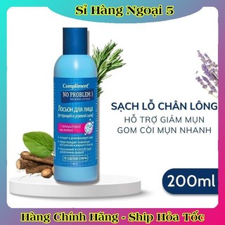 Nước hoa hồng Toner Compliment No Problem Nga giảm mụn, se khít chân lông, đều màu da 200ml - HÀNG NGA CHÍNH HÃNG