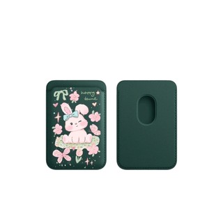 Ví điện thoại họa tiết thỏ hoa hồng Thích hợp cho Iphone 15 16 16promax 14 13 12 Ví đựng thẻ điện thoại