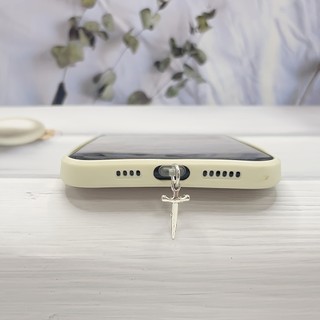 Điện Thoại Di Động Chống Bụi Cắm Hợp Kim DIY Mini Retro Sword Mặt Dây Chuyền Điện Thoại Di Động Trang Trí Chống Bụi Cắm