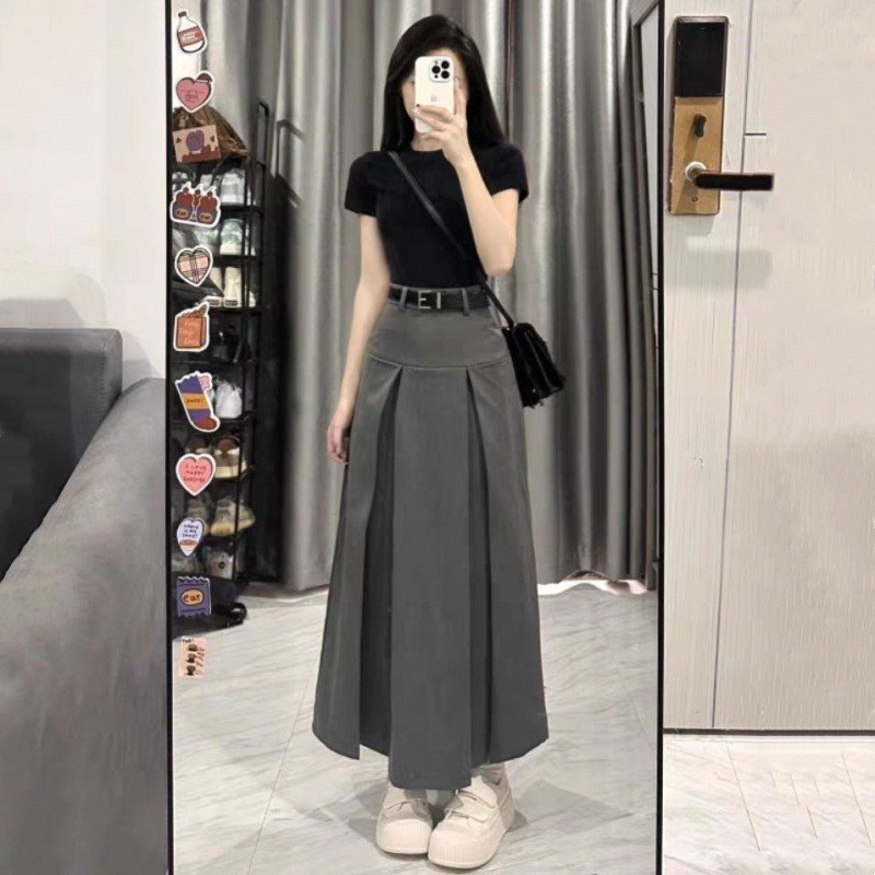 [Có Bigsize 40-80kg] Chân Váy Midi Dáng Dài Hàng Cao Cấp, Chân Váy Xếp Ly Form Đẹp